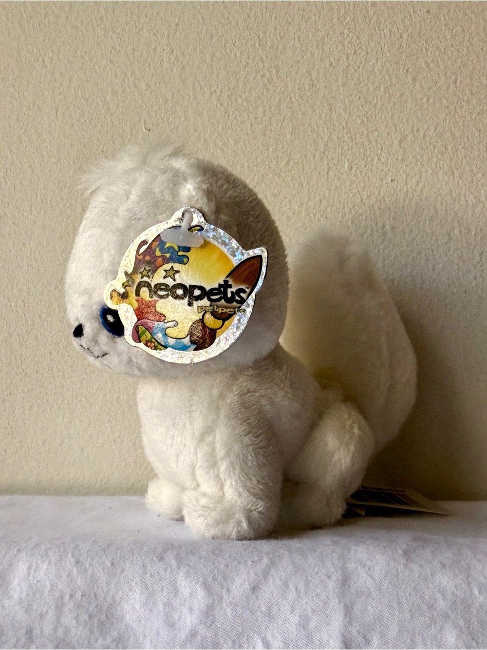 Neopets | Mini White Doglefox Plushie — Vintage 2004